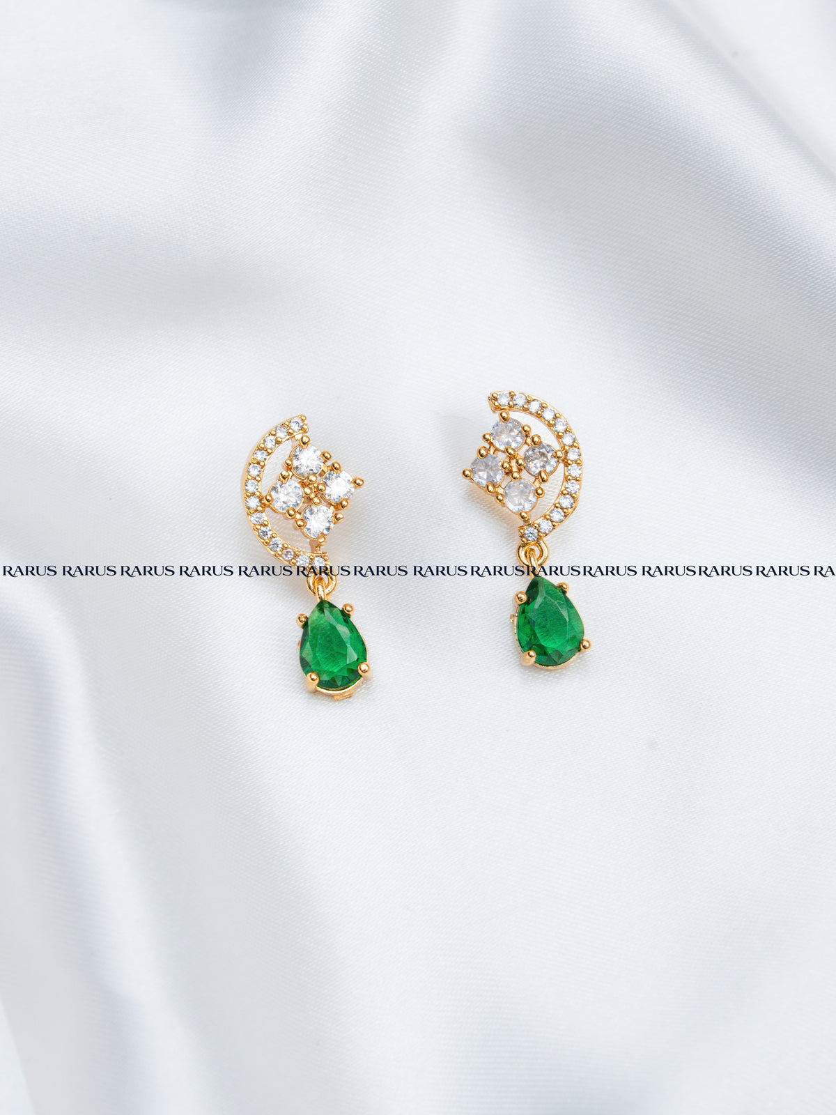 Multicolor AD Stone Teardrop Necklace Set