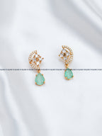 Mint Green AD Stone Teardrop Necklace Set