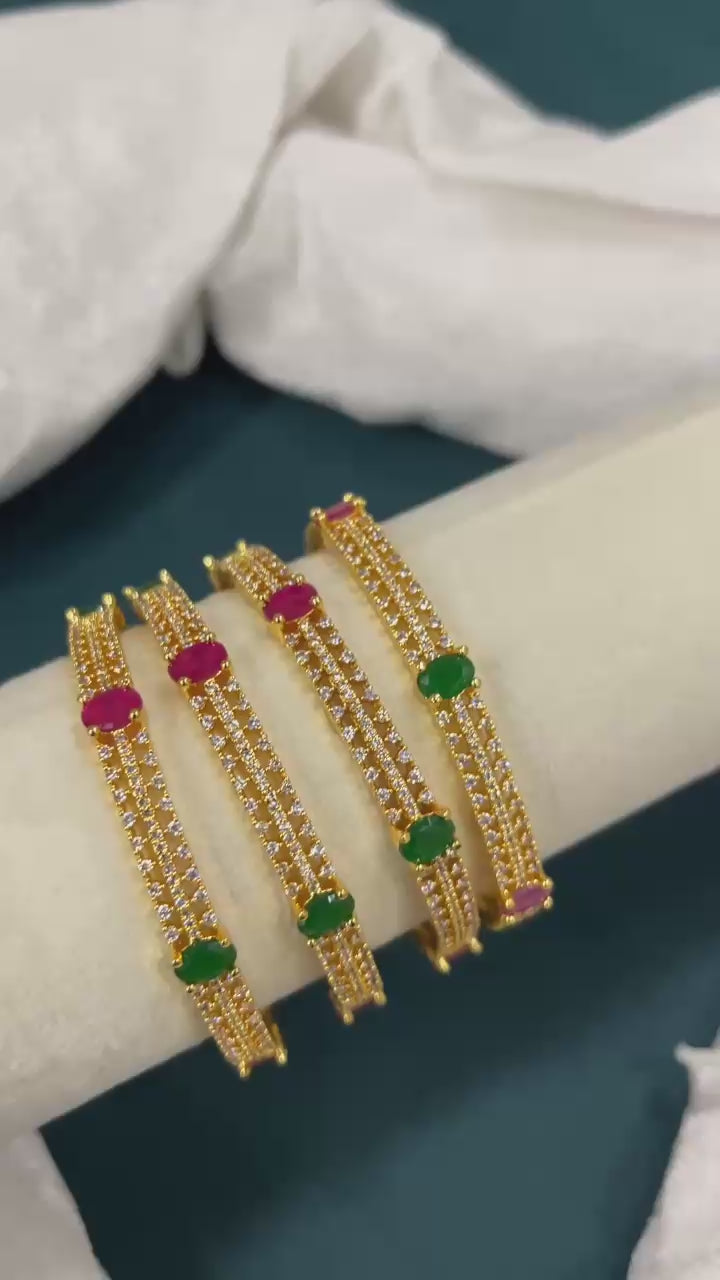 premium Bangles with AD Stone