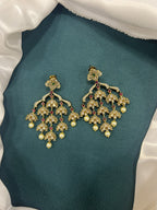 Premium Chandelier Jhumka Earrings with Pearl Drops | RARUS Jewels
